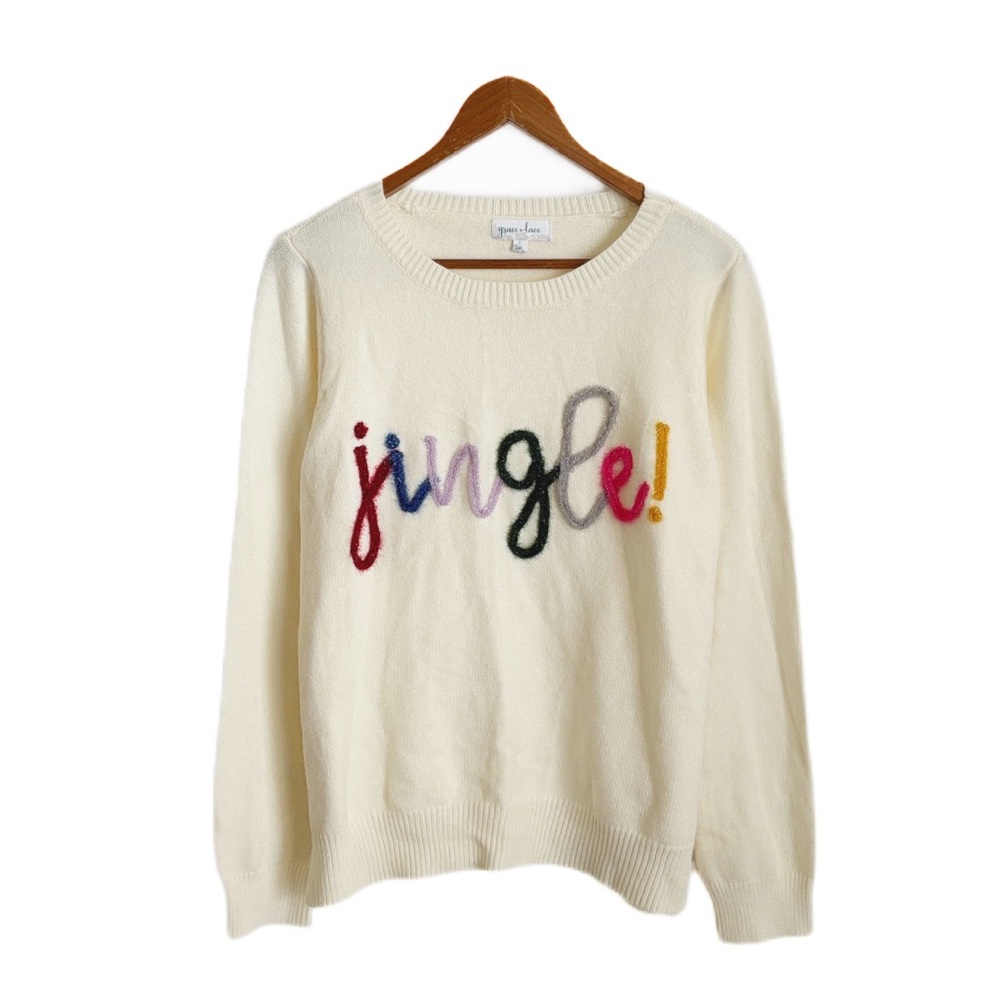Grace & Lace Tinsel Jingle Holiday Sweater